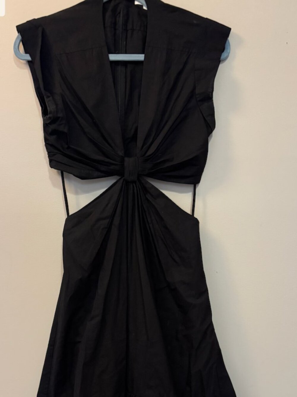 ALC Alexandria Black Cut-Out Midi Dress